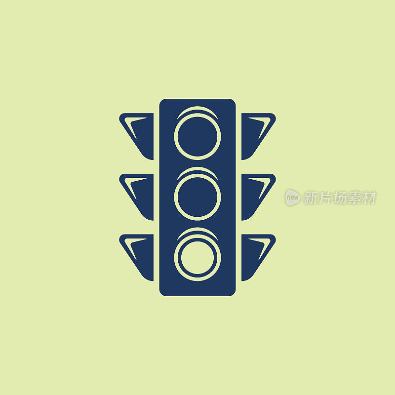 Flat Traffic Lights Icon